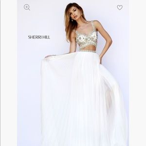 Sherri Hill White Long Dress